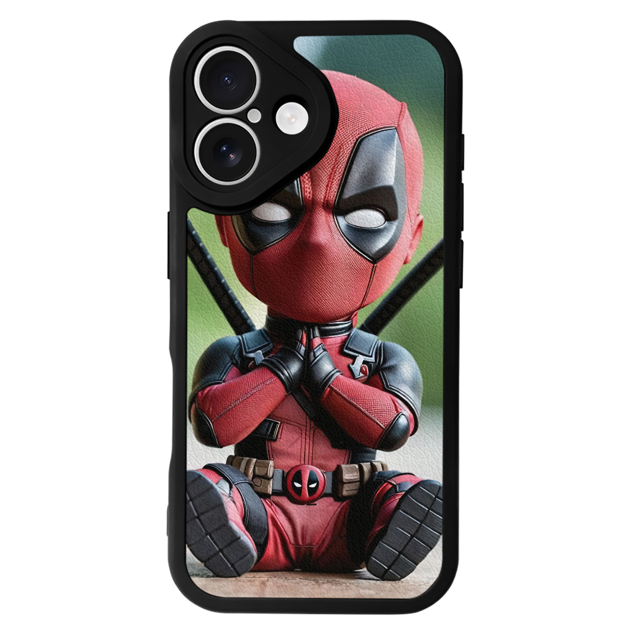 （画像用） Deadpool デッドプール 【iPhone 16シリーズ対応】シリコンスマホケース（レザー調） 材質：シリコン